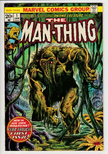 The Man-Thing #1 • 1974 • Vintage Marvel 20 ¢ • 2ème apparition d'Howard the Duck - Photo 1 sur 2