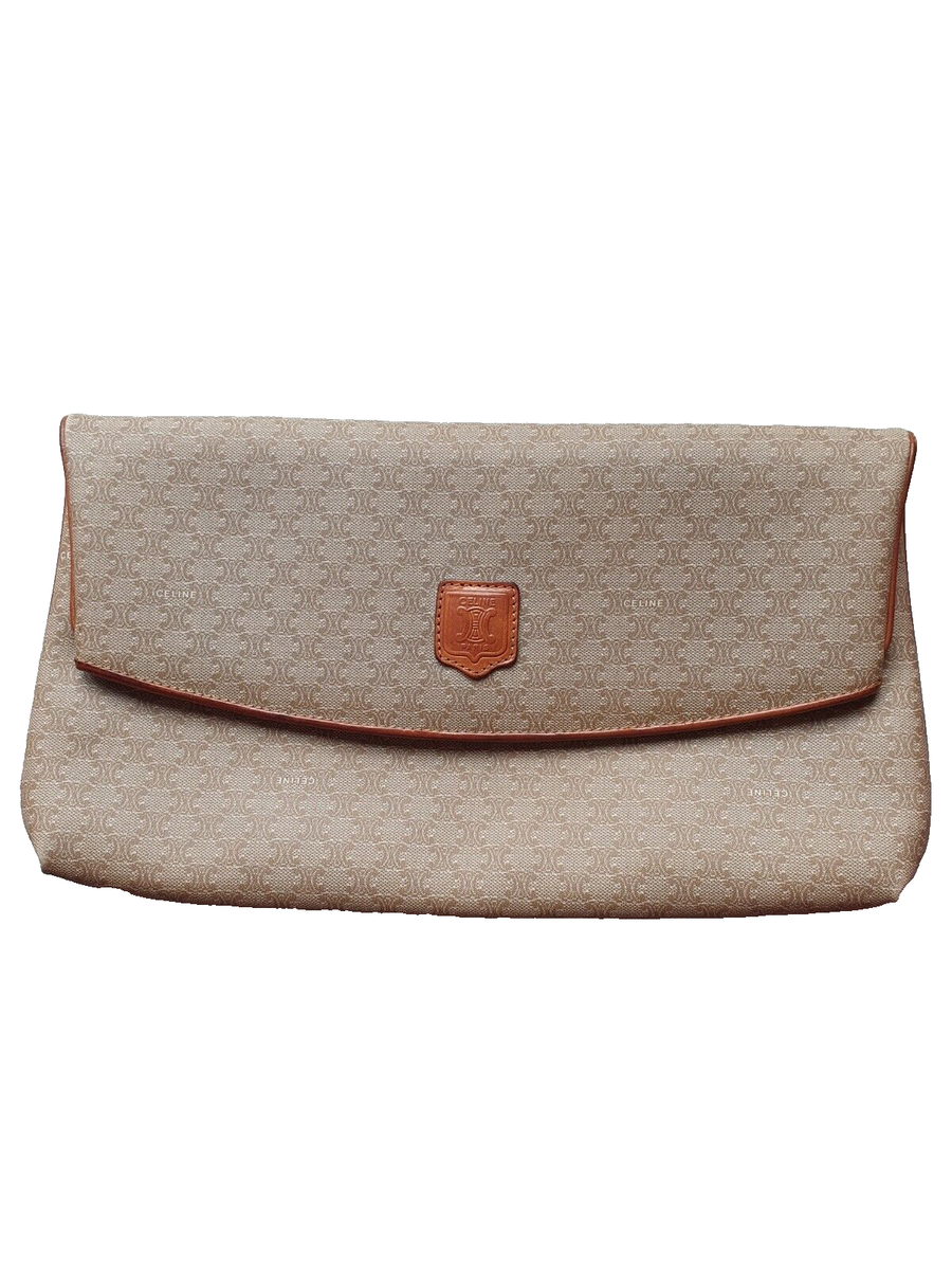 Authentic Celine vintage triomphe clutch bag