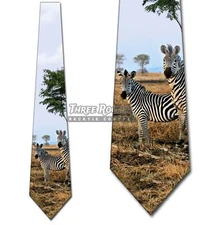 Animal Ties Mens Colorful Zebra Necktie
