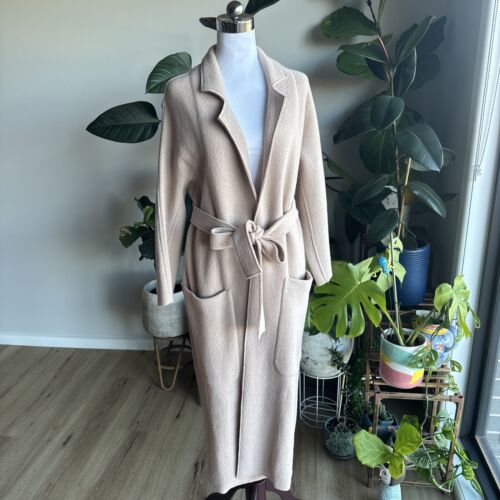 MAJE Boiled Wool Coat Blush Pink Size 1, $1050 NWOT Gorgeous Designer Jacket