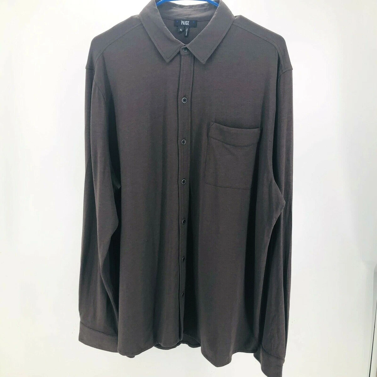 Mens jersey knit button down clearance shirt