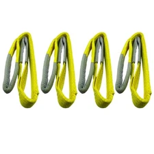 4 Pack 1" x 6' 2-Ply Polyester Web Sling Lift Tow Strap Heavy Duty for Moving