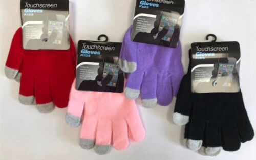 2x two Children's Touch Screen warm Thermal Mittens Gloves safety hygiene - Picture 1 of 1