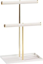 2 Tier Necklace Bracelet Holder Stand Multi-Use Jewelry Display Organizer