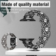 Bling Band for Apple Watch Series 10 9 8 7 6 5 4 3 SE 38-49mm Women Metal Band
