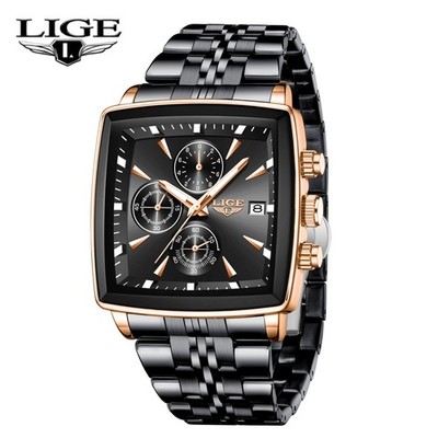 Luxury Men Watch Quartz Stainless Steel Date Luminous Waterproof Man Wristwatch