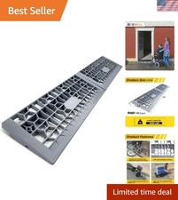 Versatile Threshold Ramps for Doorways, 1" Rise, 3000 lbs Load Capacity - 2 Pack