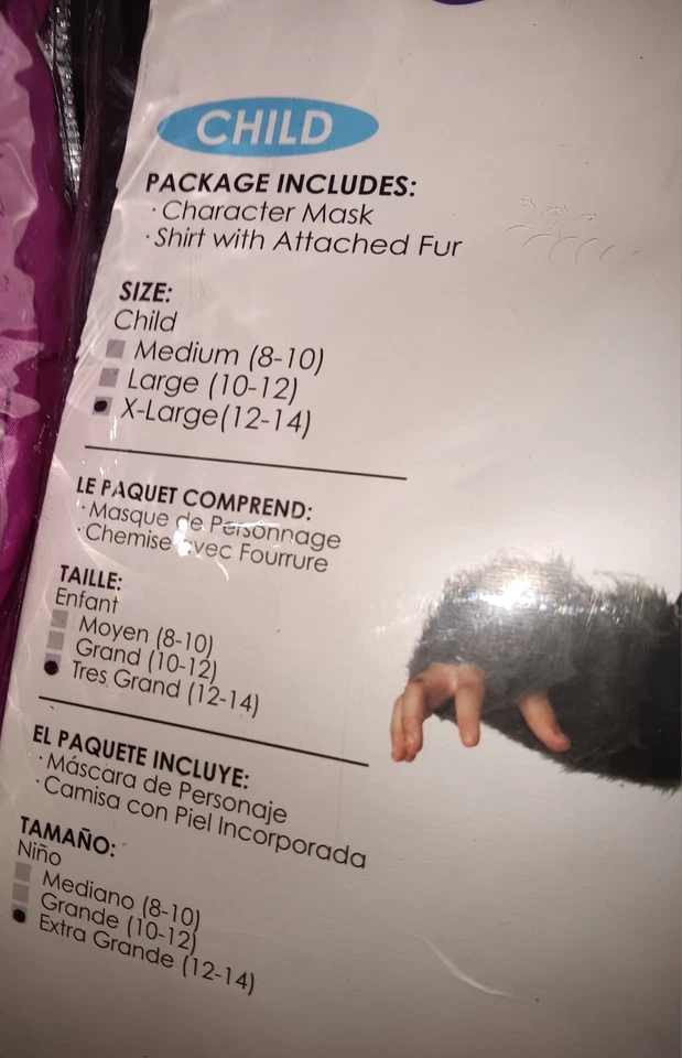 狼人服装 Howling at the Moon Spirit of Halloween 儿童 X-Large 12-14 — 第 2/4 张图片