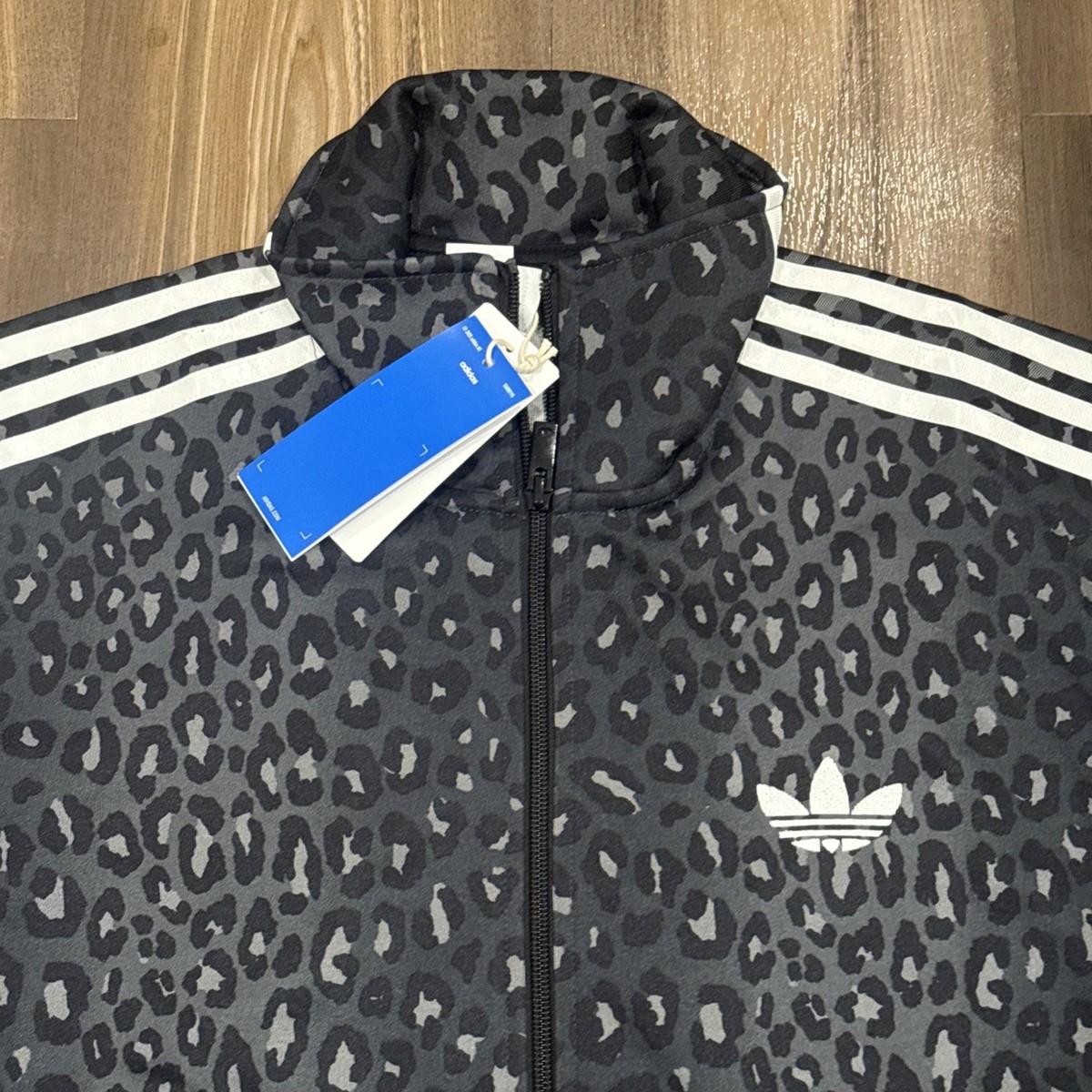 adidas Originals Firebird Leopard Print Track Jacket Black Men's