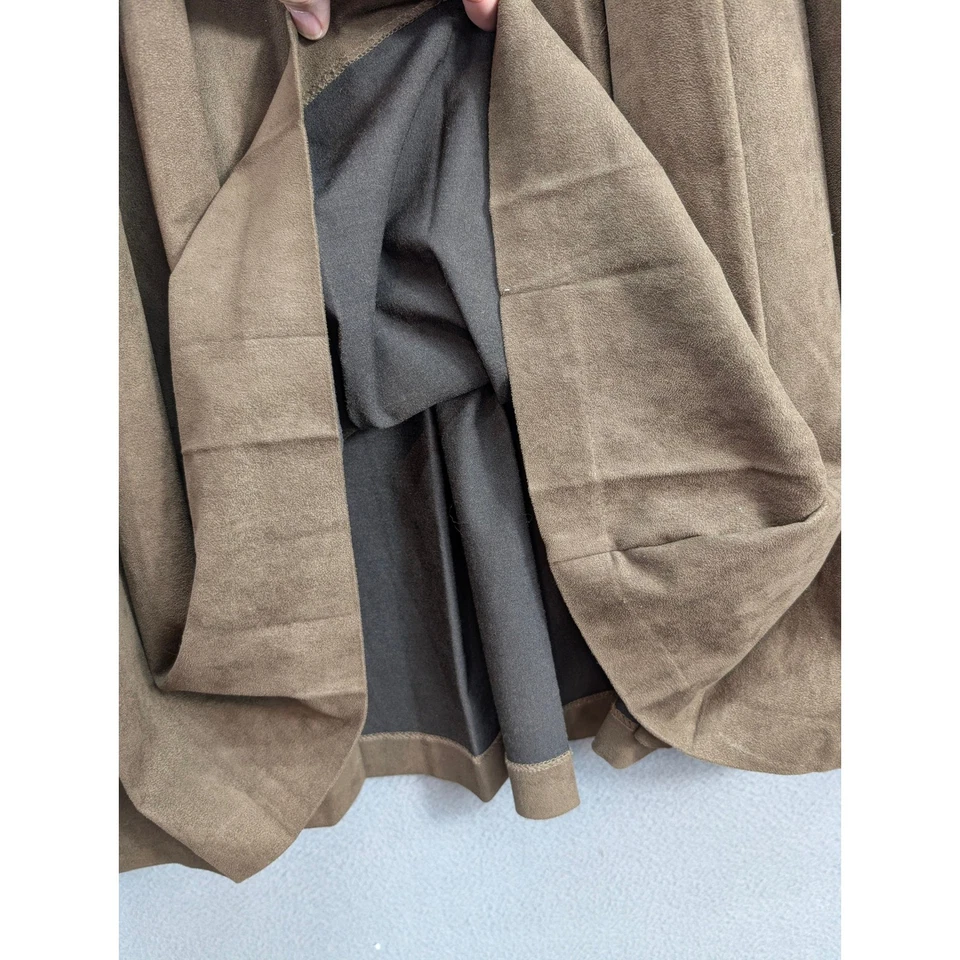 Falda midi plisada de gamuza sintética Coldwater Creek marrón talla L pesada boho occidental Foto 4 de 4