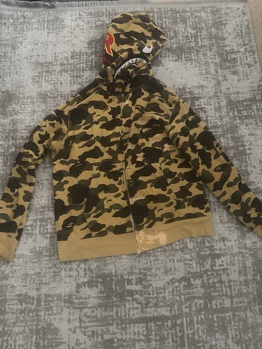 BAPE - A Bathing Ape Camo Jacquard Shark Relaxed Fit Full Zip Hoodie - Size 2XL - 第 1/5 張圖片