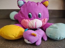 Vintage Momma Cat Laying Stuffed Animal 1 Babies Worn Tag