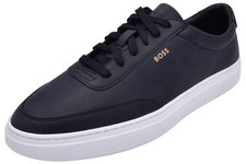 Hugo Boss Kieran Tenn AL Men's Leather Trainers Sneakers Lace-Up Shoes