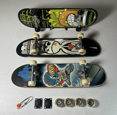 Tech Deck handboard Lot 3 Complete Boards w/ Spare Wheels and parts
