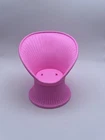 1987 Arco Mattel Barbie Pink Wicker Fan Chair Plastic Patio Furniture Vintage