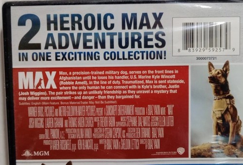 Max / Max 2 - White House Hero DVD - BRAND NEW & SEALED - Picture 4 of 7