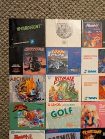 Lot 50 Nintendo NES Instruction Manual Booklet Dig Dug Command Bugs Bunny Batman