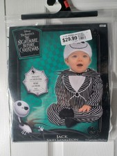Jack Skellington Nightmare Before Christmas Halloween Costume Infant 3-6 Months