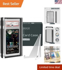 Elegant PSA Graded Card Acrylic Display Case with UV Protection - Black Border