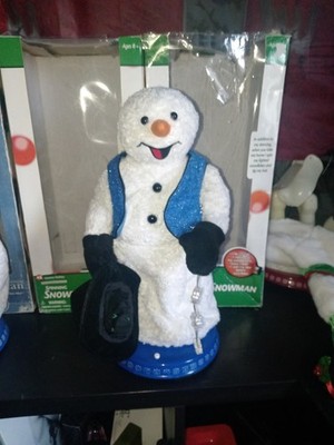 Gemmy Snowflake Spinning Snowman Modell 2005 BITTE LESEN