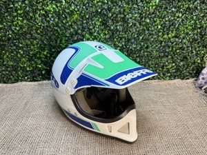 Casque Bieffe GR1400 Motocross MX - Intégral Petit 56 - Bleu/Noir/Blanc - Fabriqué En Italie - Très Bon état