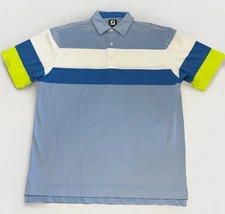 Mens FJ FOOT-JOY Colorblock Golf Polo Shirt Performance Casual Large ⛳️ NICE