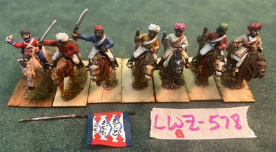 25mm Painted Colonial Dervisher Cavalry (Some missing weapons) Lot LWZ-578