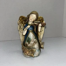 Roman Inc Angel Figurine Collectible Christmas Inspiration Noel Violin Angelic