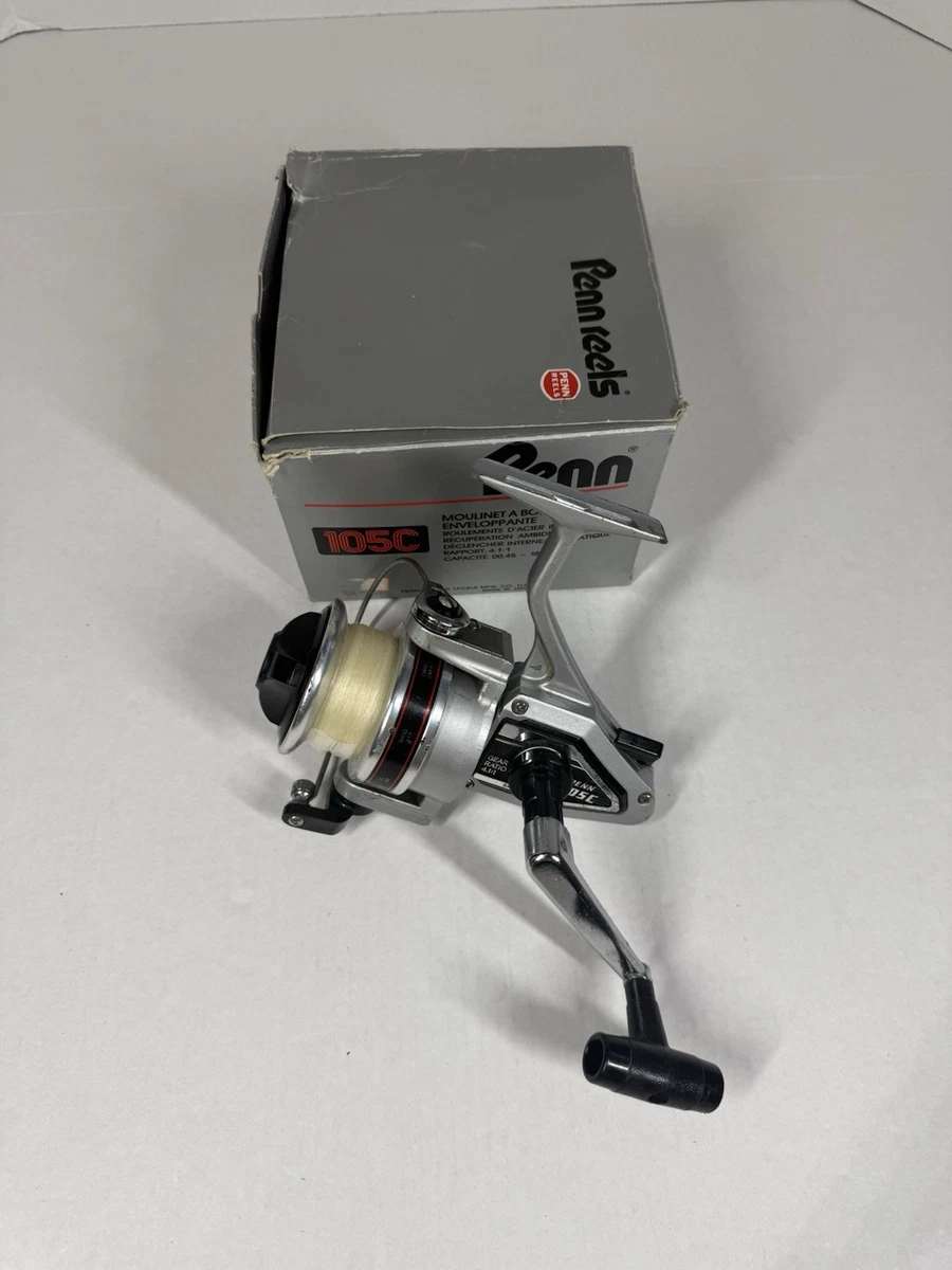 Ancien Moulinet Toupie Penn 105CS – Argenté, Vintage, Pour Pièces Détachées
