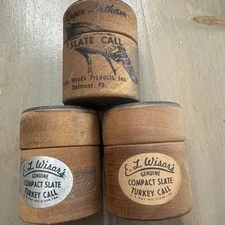 Vintage E. L. Wisor's Compact Slate Turkey Call Clarendon, PA USA LOT