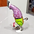 Very Nice Vintage 1940s J. Chein Handstand Clown Wind-Up Litho Tin Toy - Working