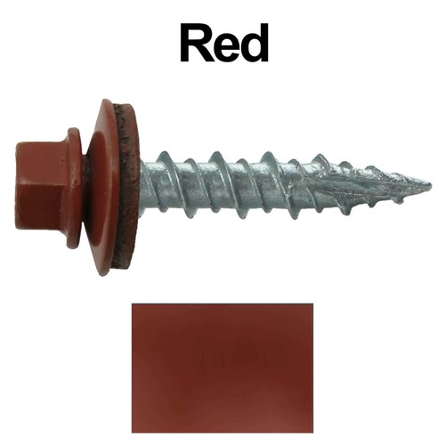 Bulk METAL ROOFING SCREWS: 1" (1000) Colored Metal Roofing Screw Siding Screw - Picture 36 of 41