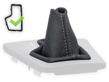 SCHALTMANSCHETTE FUR BMW X3 E83 automatik SCHALTSACK LEDER NAHT GRAU + RAHMEN