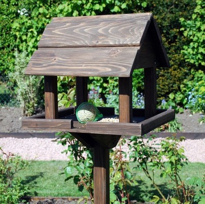 Premium Wooden Bird Table Portable Feeding Station Delux Feeder
