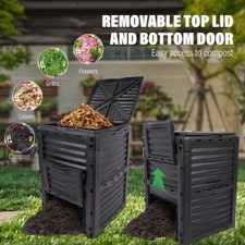 Compost Bin 80 Gallon Large Garden Composter Tumbler Fertilizer Soil Container