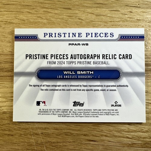 2024 Topps Pretine WILL SMITH on Card Auto/ Relic # PPAR -WS - Foto 3 di 3