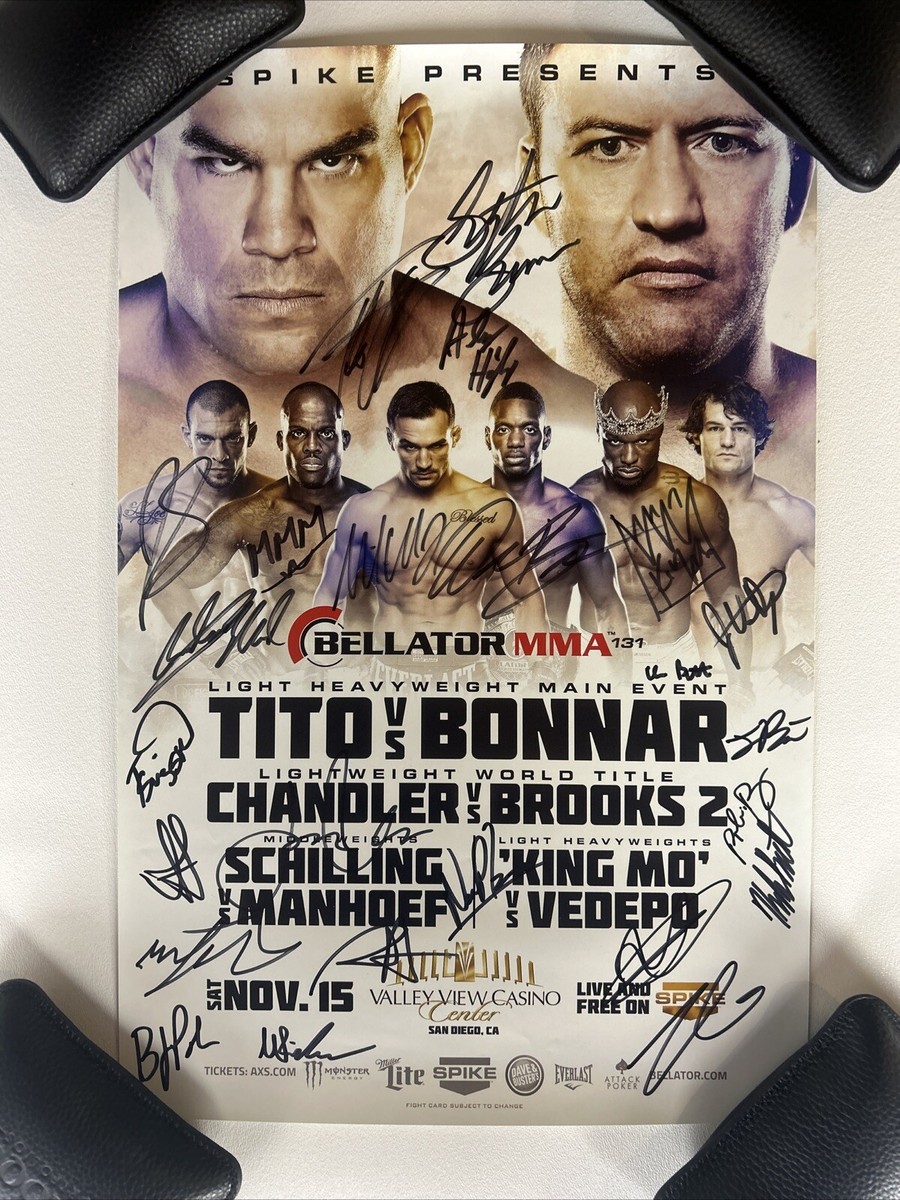Bellator 131 Tito Ortiz Vs Stefan Bonnar Signed Event Poster SBC
