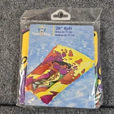 Vintage 1997 Aqua King 28” Raft Pool Float Colorful Sealed NOS
