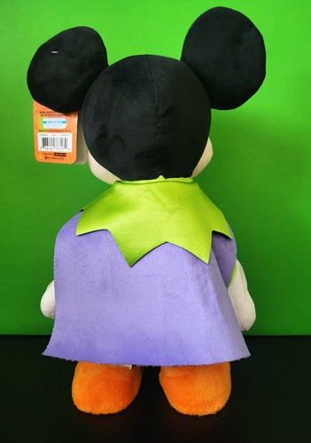 Disney Animated Mickey Mouse 10" Halloween Vampire New Stuffed Animal - Picture 3 of 3