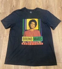 Bruno Mars 24K Magic Tour Double sided Tee T-Shirt Adult XL Concert Tee EUC 
