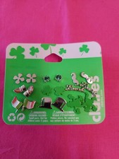 Claire's St. Patrick's Day Post Earrings 9 Pair Variety BRAND NEW    