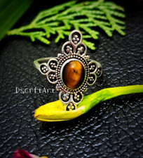 Tiger eye Gemstone Ring, 925 Sterling Silver Handmade Ring Gift For Her