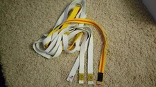 4 &times; Kampfsportg&uuml;rtel, Judo, Karate, G&uuml;rtel, Gurt, Wei&szlig;, Gelb-orange 240 140 160
