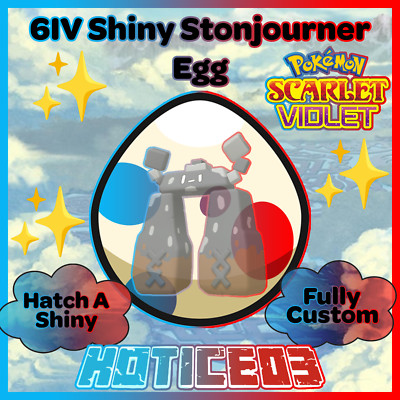 Stonjourner   SHINY 6IV EGG   Pokemon Scarlet & Violet   TEAL MASK DLC  