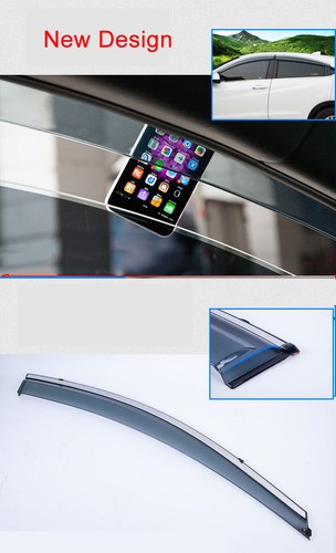 Car Window Visor Deflector Rain Guards Chrome Trim for Toyota Tacoma 2024-2027 - Imagen 2 de 8