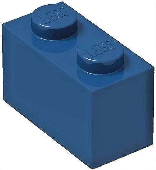 ☀️100x NEW LEGO 1x2 DARK BLUE Bricks (ID 3004) BULK Parts City Building - Image 2 of 2