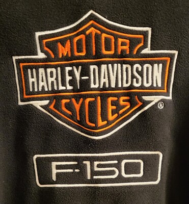 VTG Ford F-150 Harley Davidson Black Embroidered Lined Fleece 