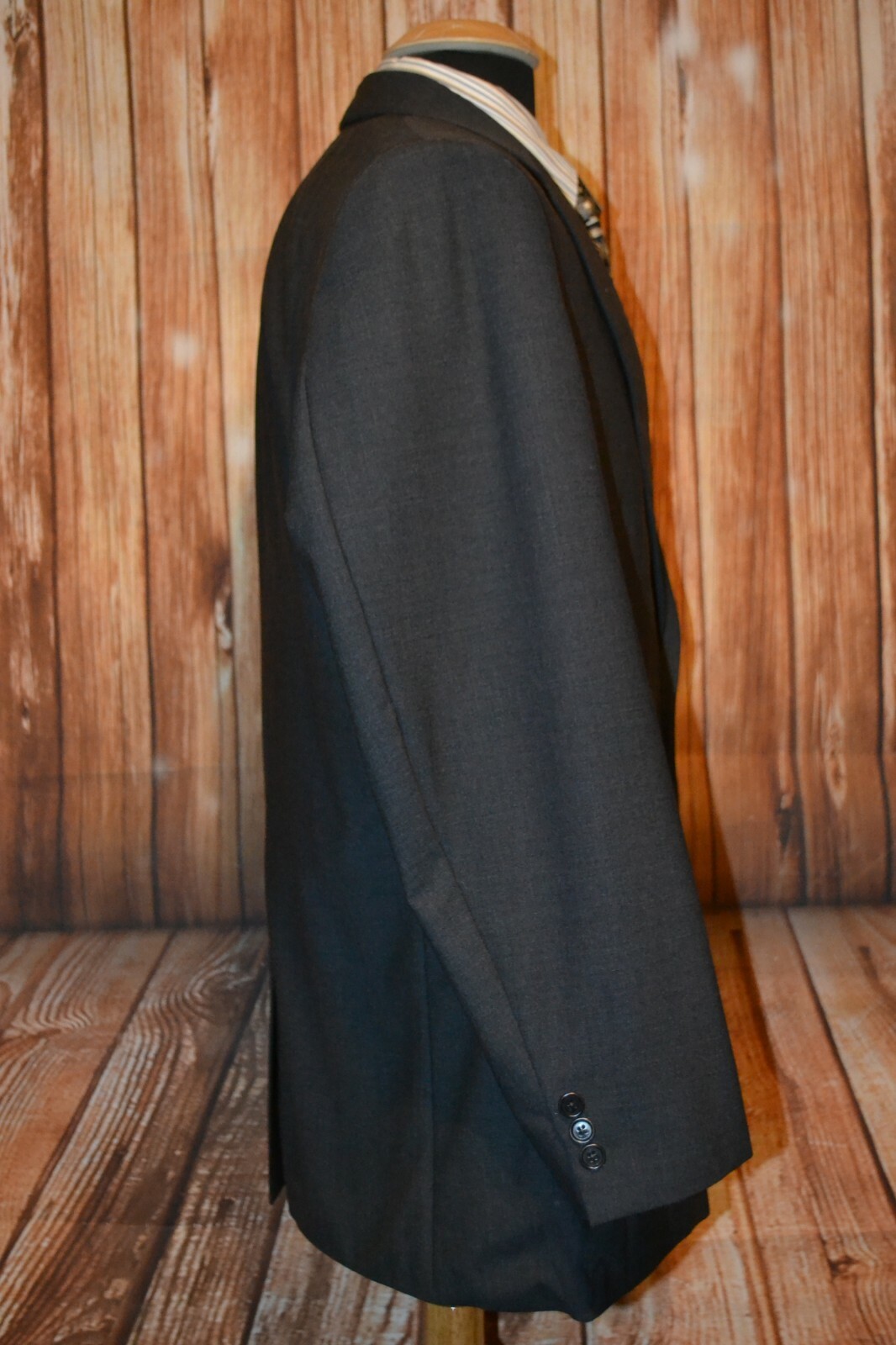 Brooks Brothers 346 Men's Stretch Charcoal 2 Front Button Sports Coat Sz 43R thumbnail 5