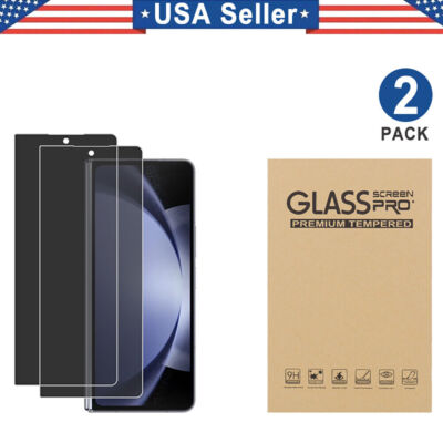 2PK Privacy Hydrogel Screen For Samsung Z Flip Fold 3 4 5 6 7 FE 8 Ultra