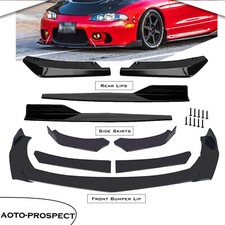 Glossy Black Front Bumper Lip Splitter Lower Spoiler Body Kit For Mitsubishi